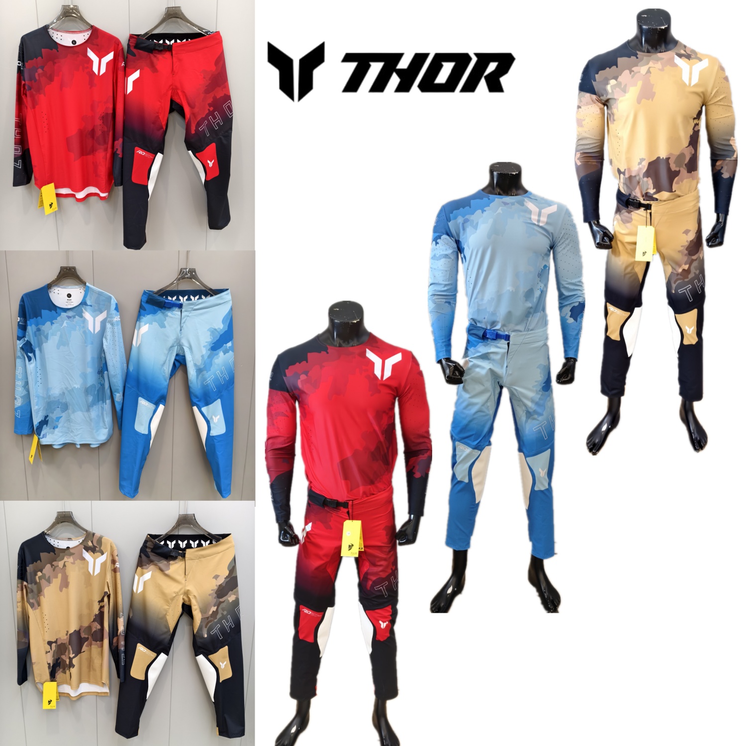 Motorcycle Gear Kit - THOR モトクロスギアセット MX オフロードバイクスーツ ダートバイクジャージセット モトジャージ＆パンツ