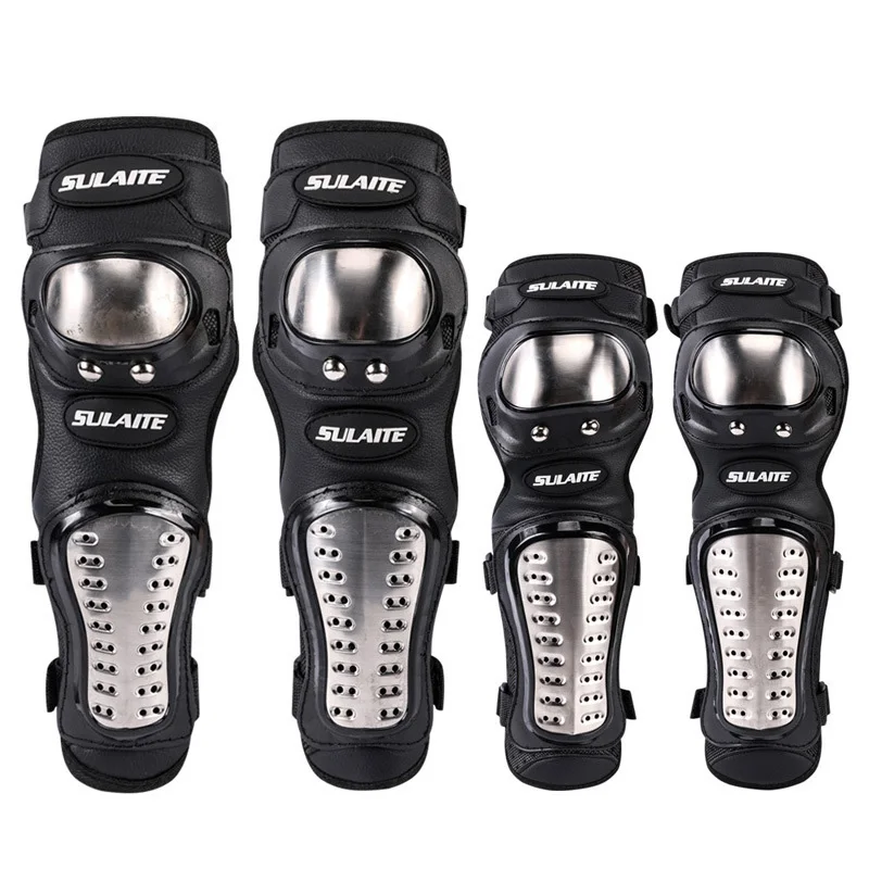 4 ピース/セットオートバイニーパッドステンレス鋼モト肘膝パ - Motorcycle Gear For Sale のレビューと価格