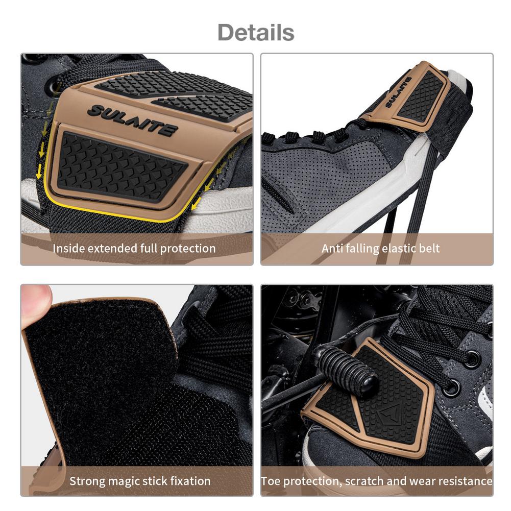 ゴムオートバイシフトパッドバイクアンチスリップギアシューズカ - Motorcycle Gear Boots のレビューと価格