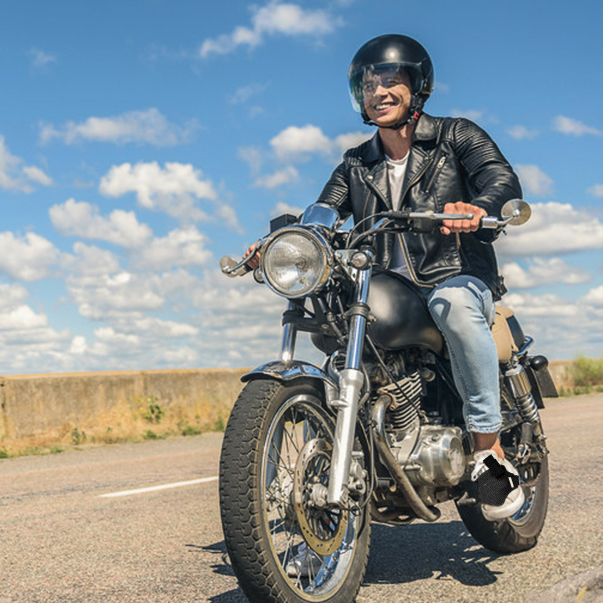 耐久性に優れたバイク用ブーツカバー。シフトレバー部分を覆うシ - Motorcycle Gear Boots のレビューと価格