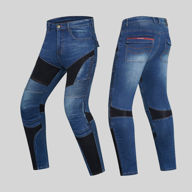 オートバイ屋外男性パンツ防具乗馬ツーリング青黒バイクズボン膝 - Motorcycle Gear For Sale のレビューと価格