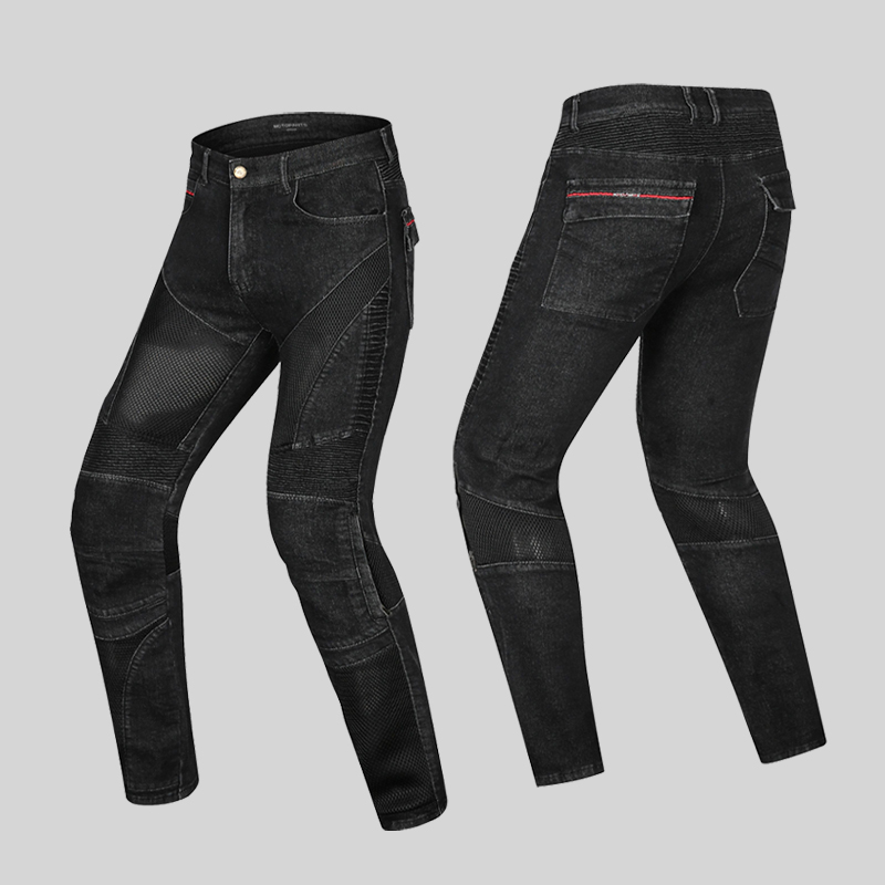 オートバイ屋外男性パンツ防具乗馬ツーリング青黒バイクズボン膝 - Motorcycle Gear For Sale のレビューと価格